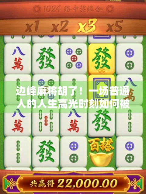 边峰麻将胡了！一场普通人的人生高光时刻如何被拍成爆款视频？