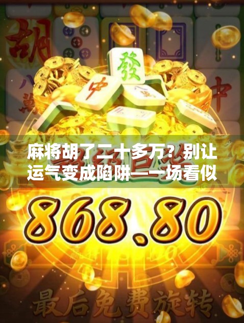 麻将胡了二十多万？别让运气变成陷阱—一场看似幸运的赌博背后，藏着多少人的人生败局